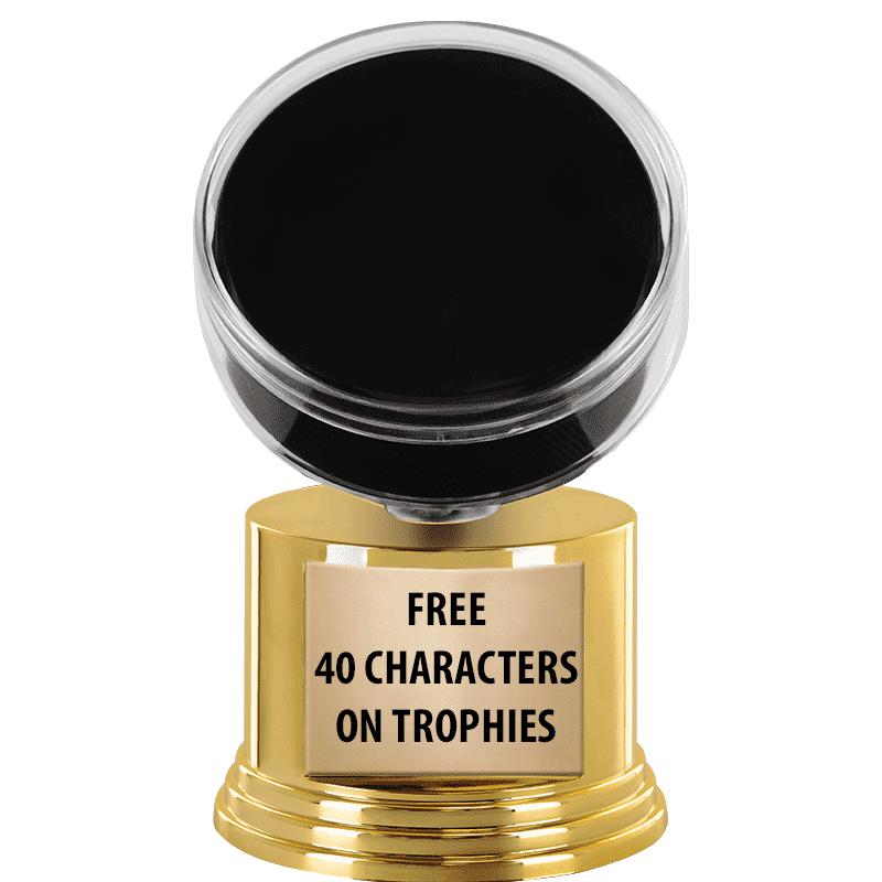 HOCKEY HLDR ROUND GOLD BASE