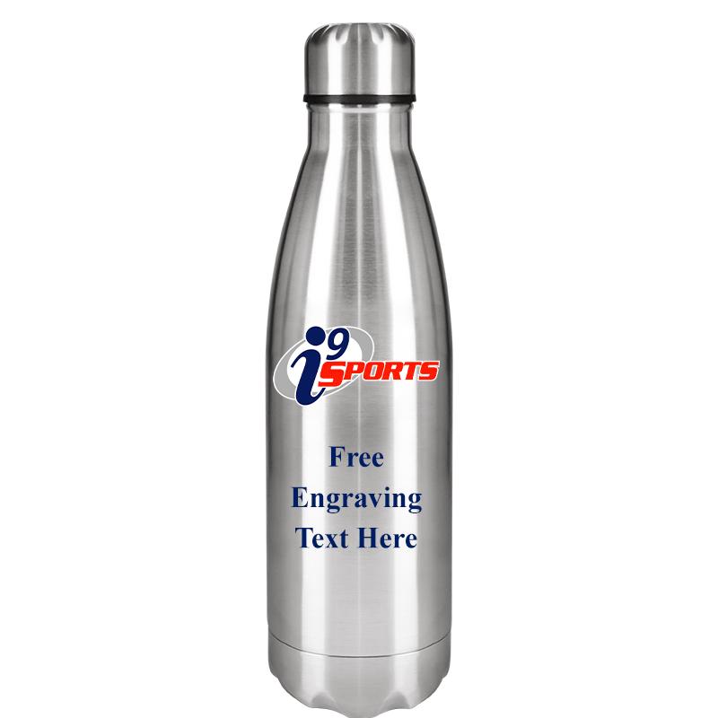 I9 SILVER WATER BOTTLE 17 OZ