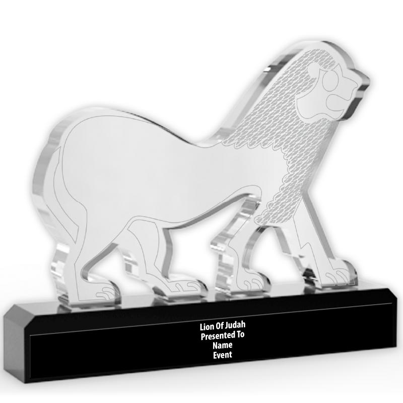 IB LION OF JUDAH AWARD CRYSTAL