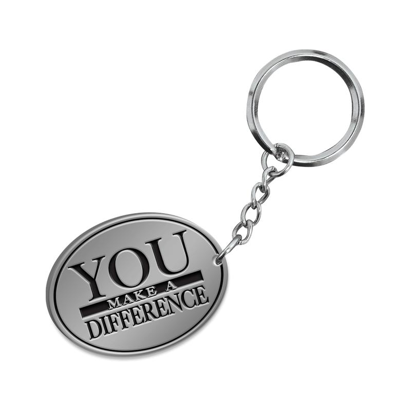 1.25"Wx1.5"H YOU/DIFFRNC KEYCH