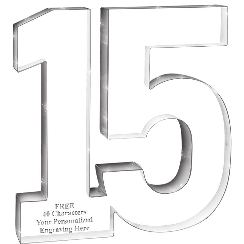 6" 15 YEAR RECOGNITION ACRYLIC