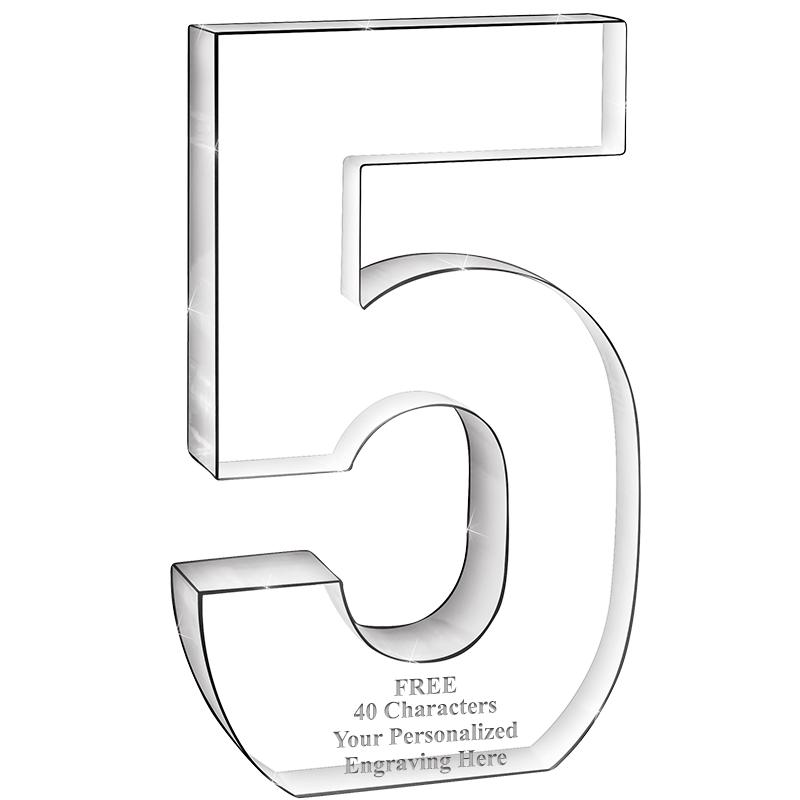 6" 5 YEAR RECOGNITION ACRYLIC