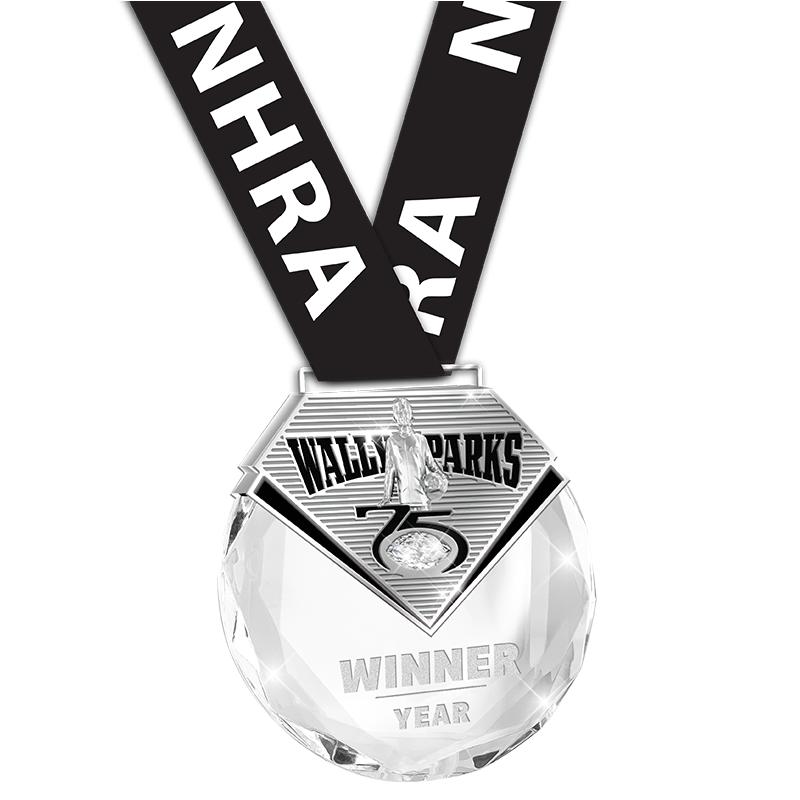 3.75" ANNVRSRY CRYST MDL W/RIB