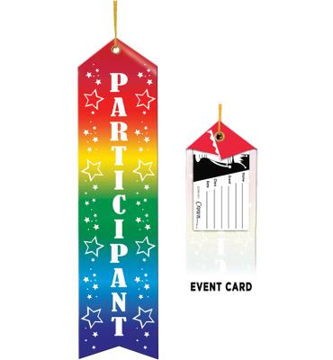 Multi Color Participant Ribbon