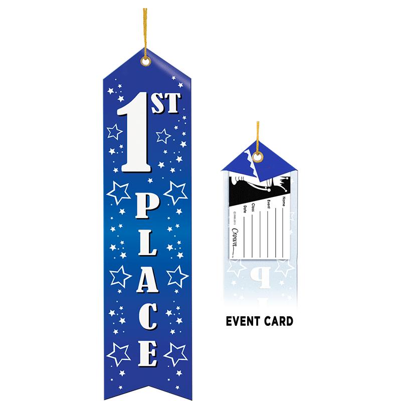 1ST PLACE W/STARS CLR RIBBON