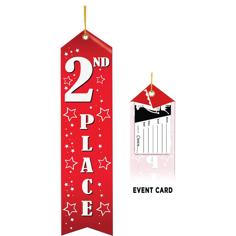 2nd PLACE W/STARS CLR RIBBON