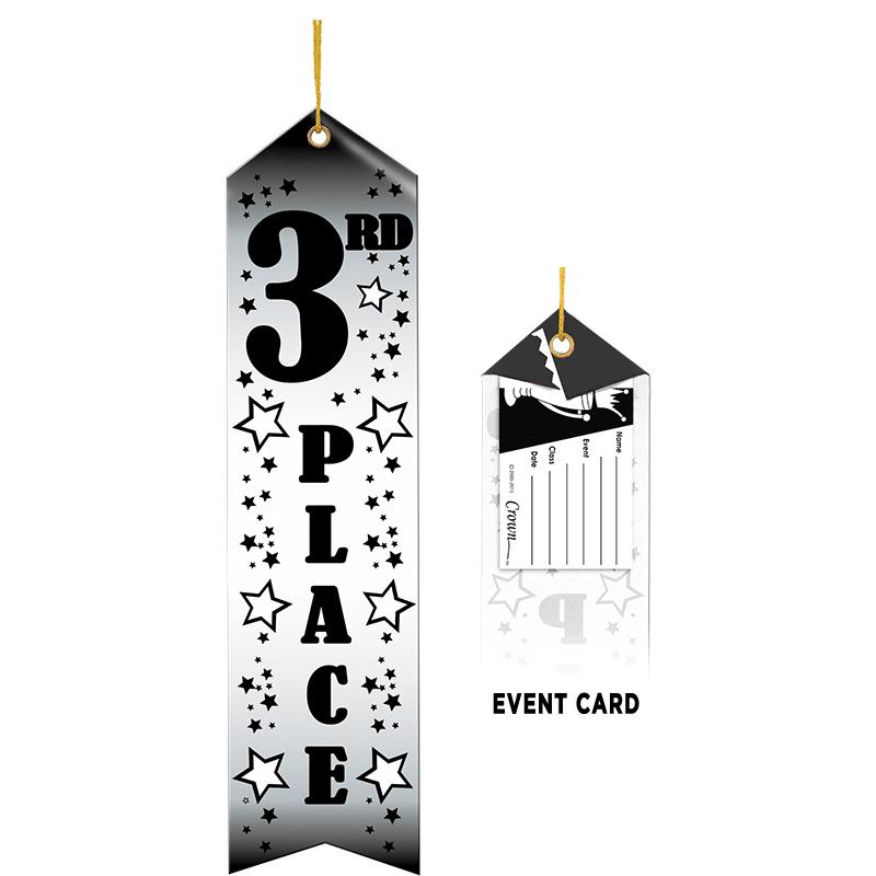 3rd PLACE W/STARS CLR RIBBON