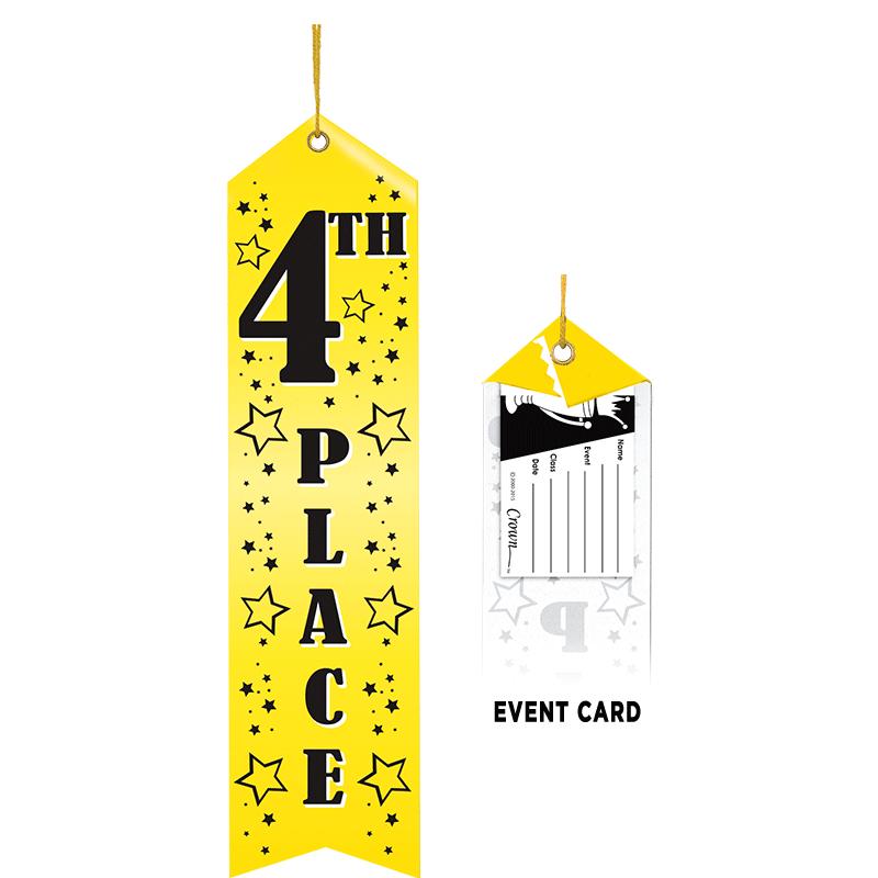 4th PLACE W/STARS CLR RIBBON