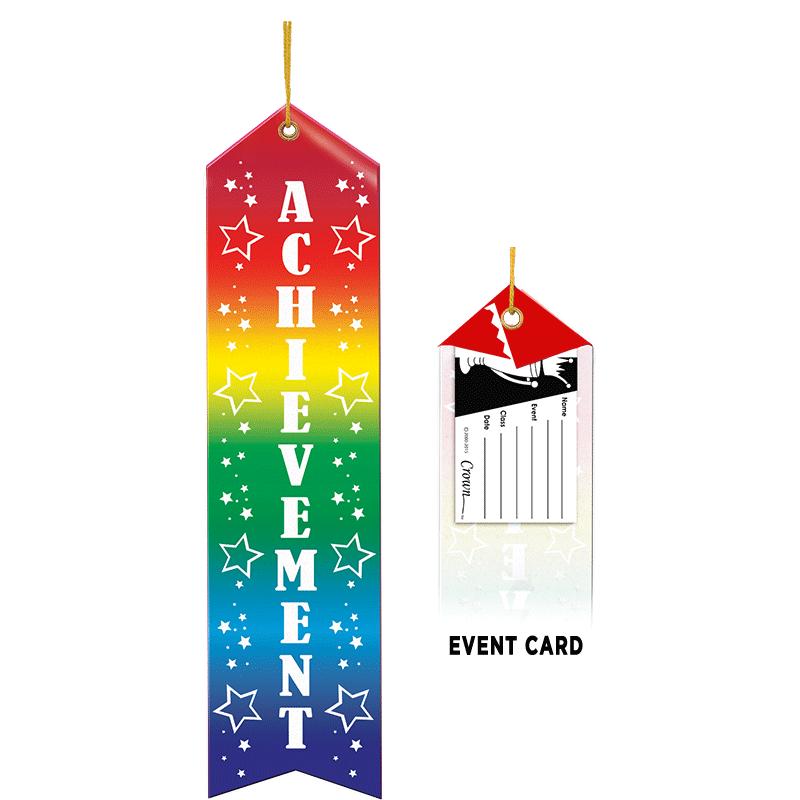 ACHIEVEMENT W/STARS CLR RIBBON