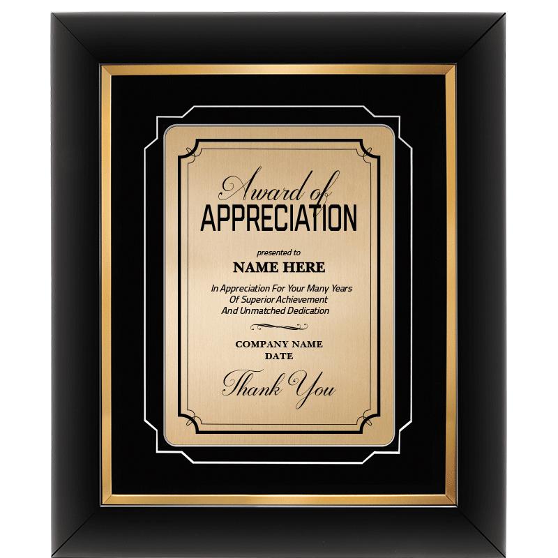 10x12 GOLD DECOR APPRECIATION