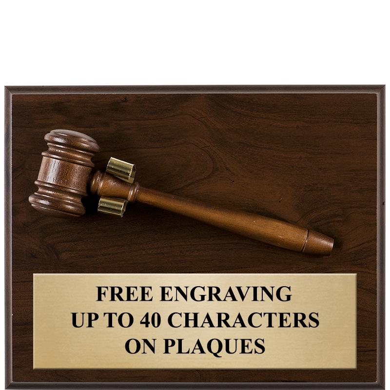 8"X10"WOOD GAVEL PLAQUE