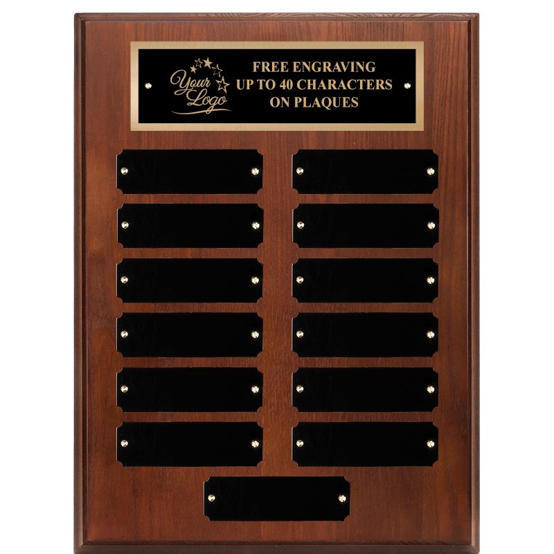 9X12 13 PLT WALNUT PERPETL PLQ