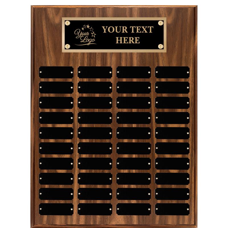 12"X16"40 PLT PRPTL WALNUT PLQ