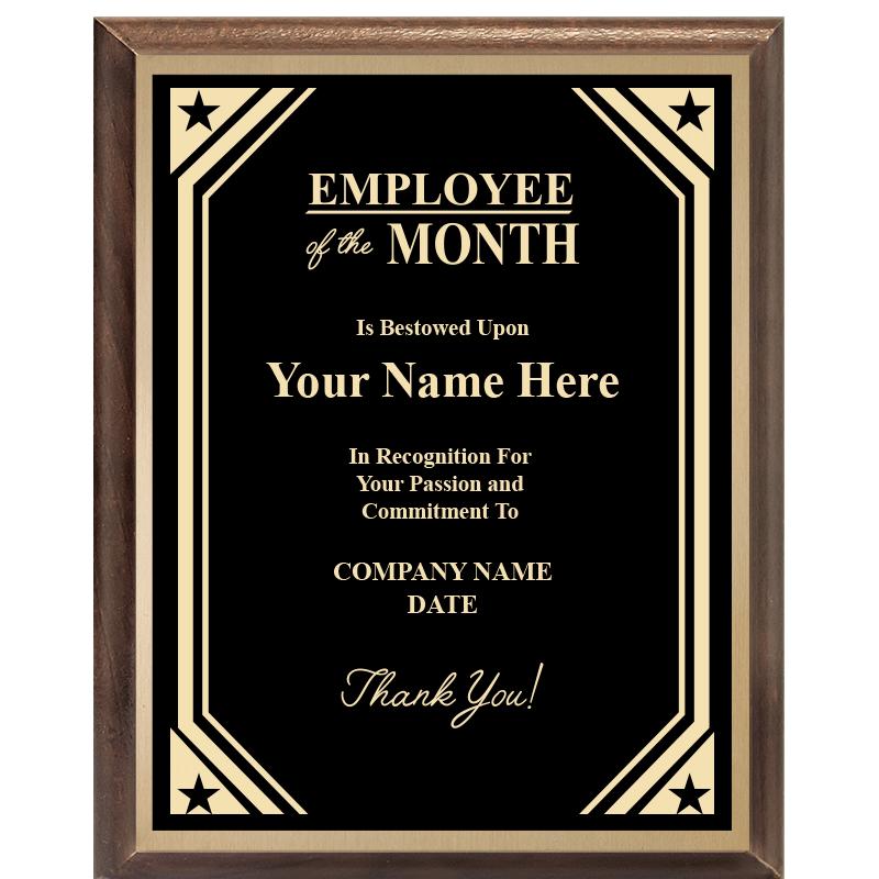 8X10 EMPLOYEE OF THE MONTH PLQ