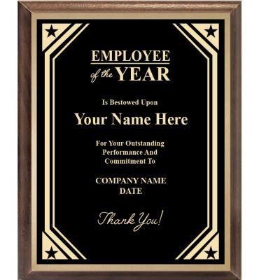 Employee Of The Year Recognition Plaque