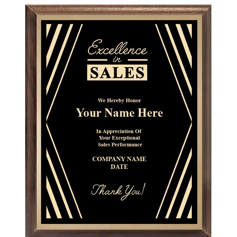 8X10 EXCELLENCE IN SALES PLQ