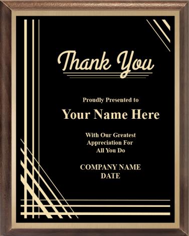 Thank You Plaques - 100% Red Alder