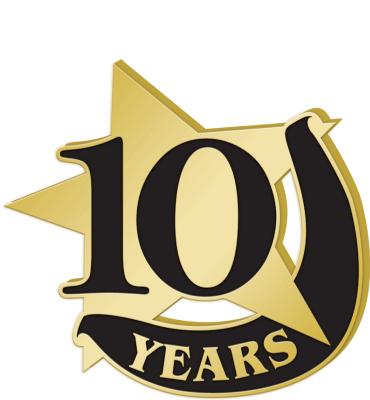 10 Years Recognition Pin