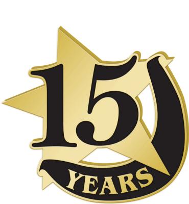 15 Years Recognition Pin