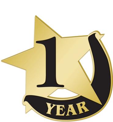 1 Year Recognition Pin