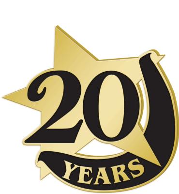 20 Years Recognition Pin