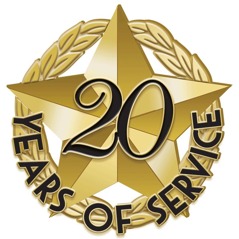 20 years of service