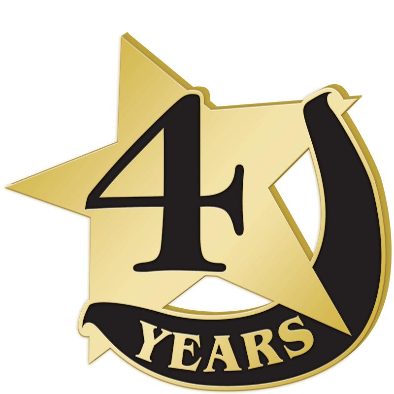 1"Wx1"H 4 YEAR RECOGNITION PIN