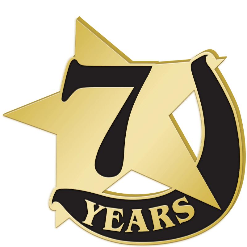 1"Wx1"H 7 YEAR RECOGNITION PIN