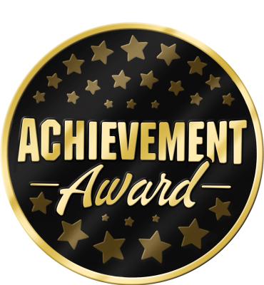 Achievement Award Shadow Pin