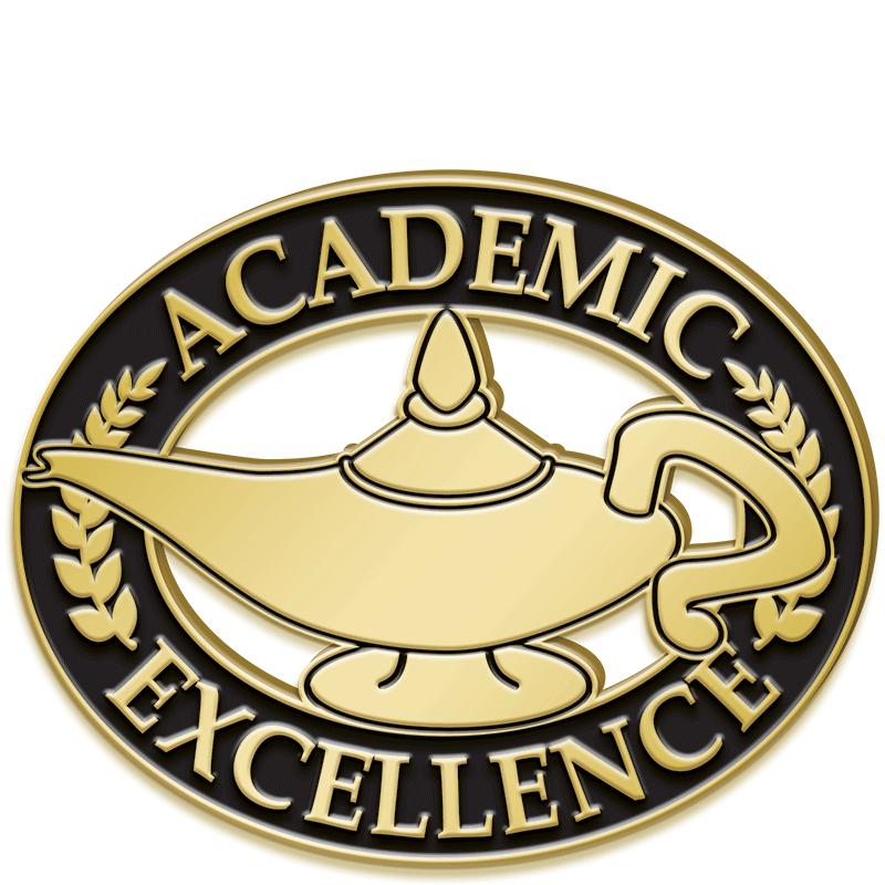 1"Wx.8"H ACADEMC EXCEL REC PIN