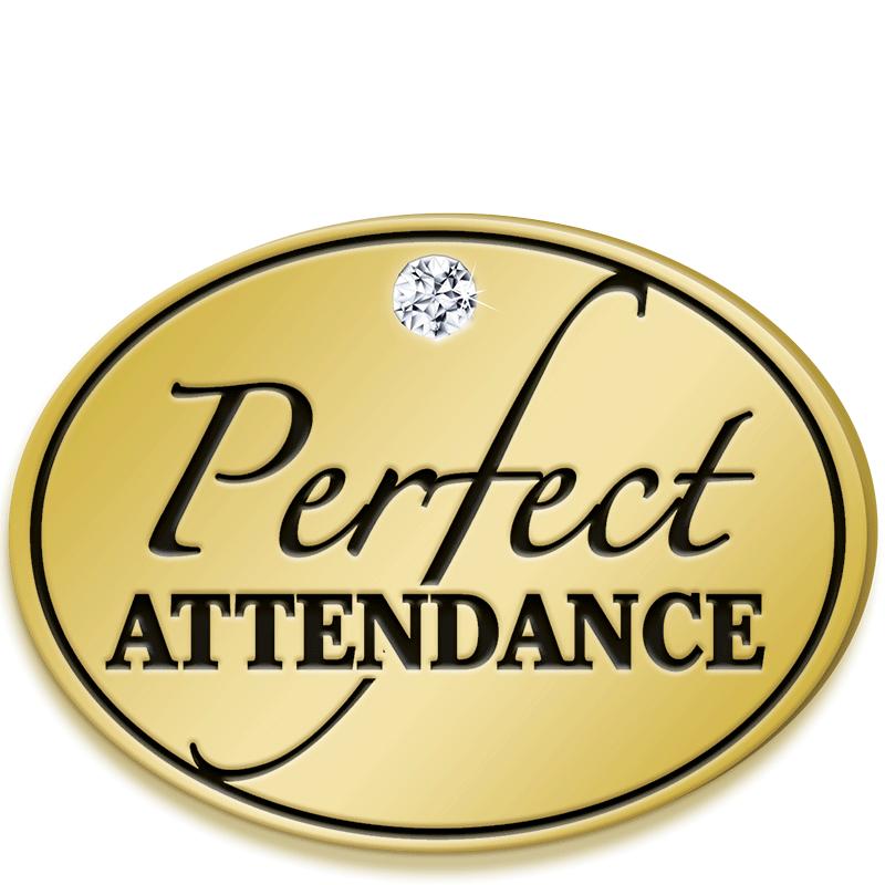 1"Wx.8"H PERFCT ATTENDANCE PIN