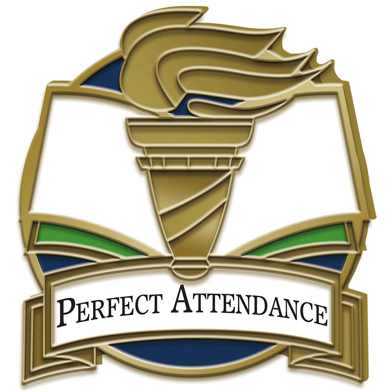 1"Wx1"H PIN-PERFECT ATTENDANCE