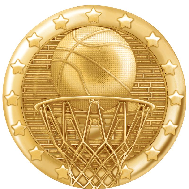 1" 3D BLAZE BASKETBALL PIN