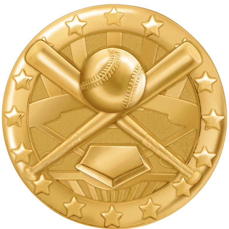 1" 3D BLAZE BASEBALL PIN