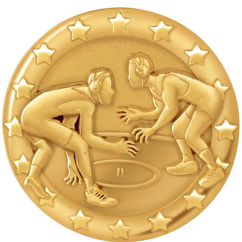 1" 3D BLAZE WRESTLING PIN