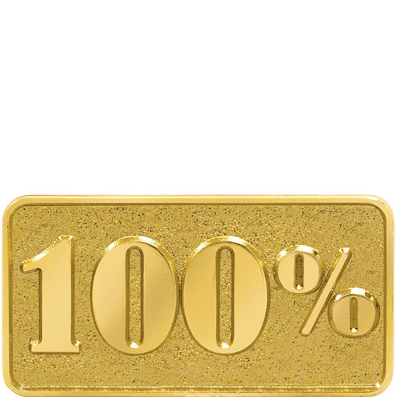 1"Wx.5"H 100% RECOGNITION PIN