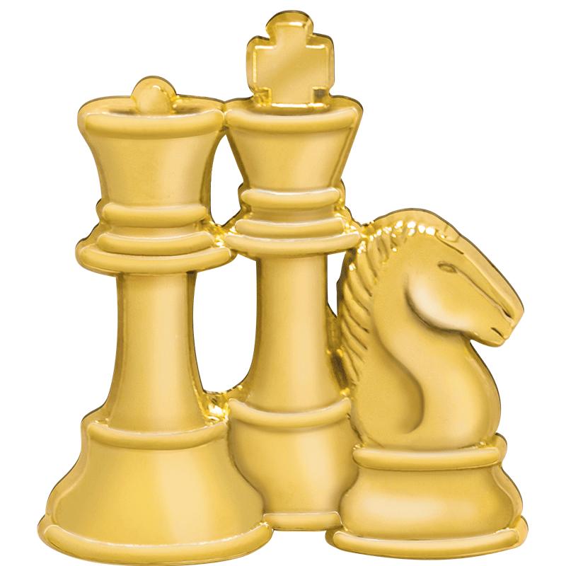 .87Wx1"H CHESS CHENILLE PIN