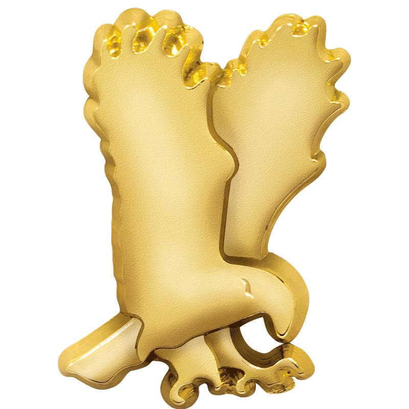 .75"Wx.5"H CHENILLE PIN-EAGLE