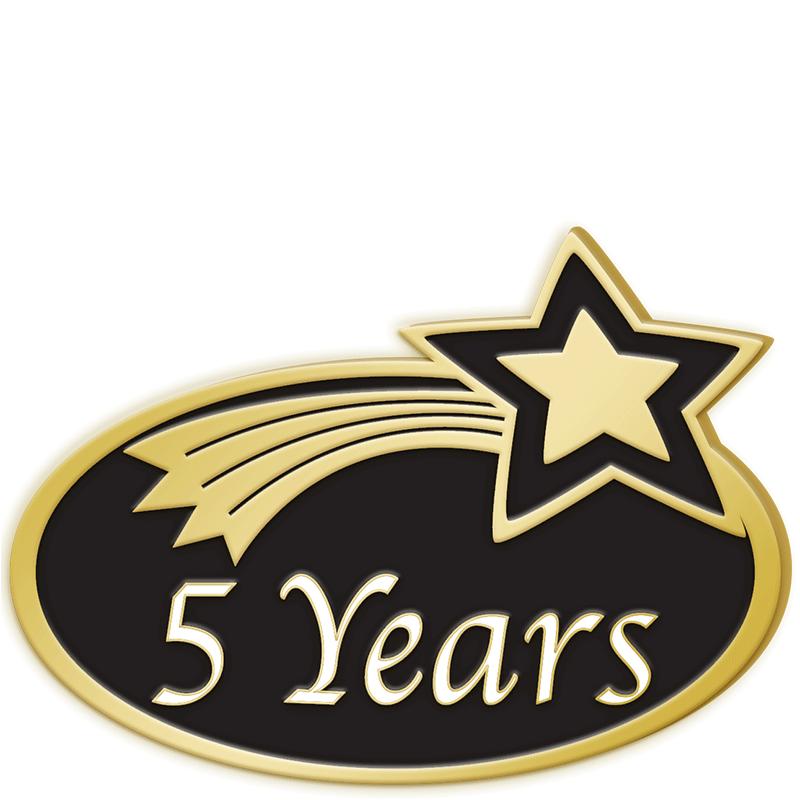 1.25"Wx0.75"H CRP PIN-5 YEARS