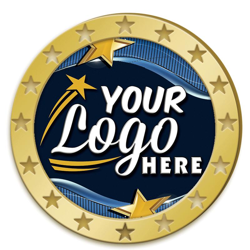 1" GOLD ROUND INSERT PIN