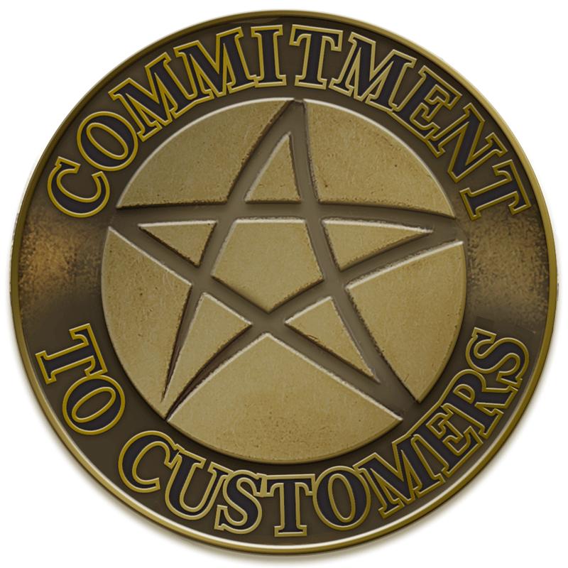 1"Wx1"H COMMIT TO CUST REC PIN