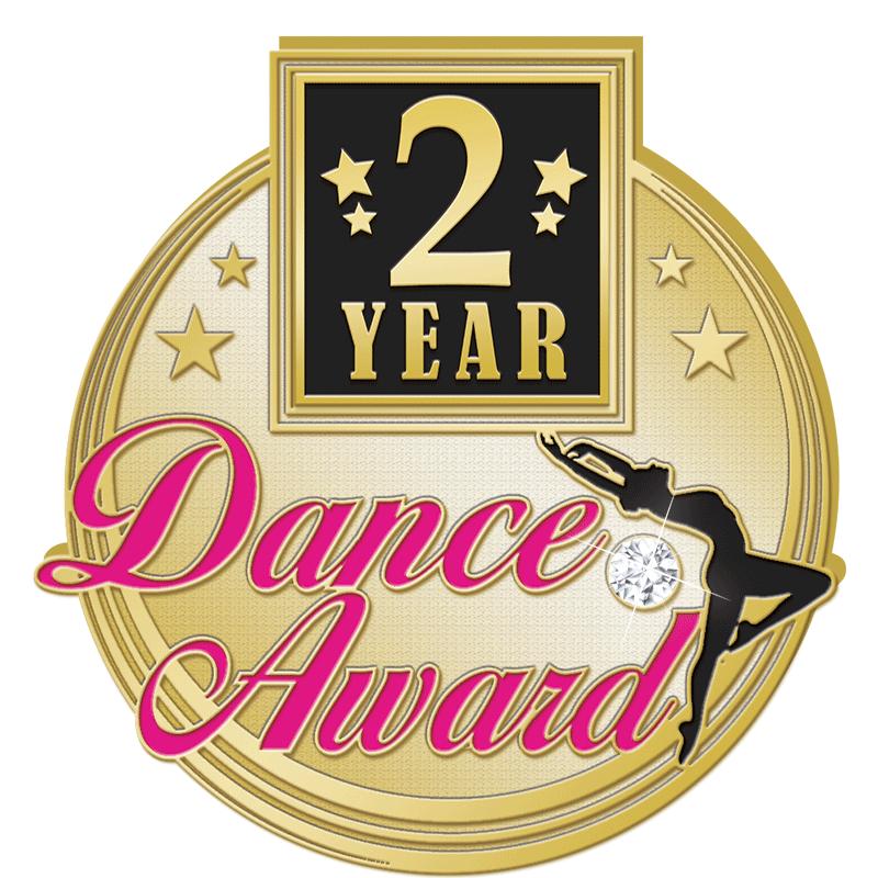 1.18"Wx1.25"H 2 YEAR DANCE PIN