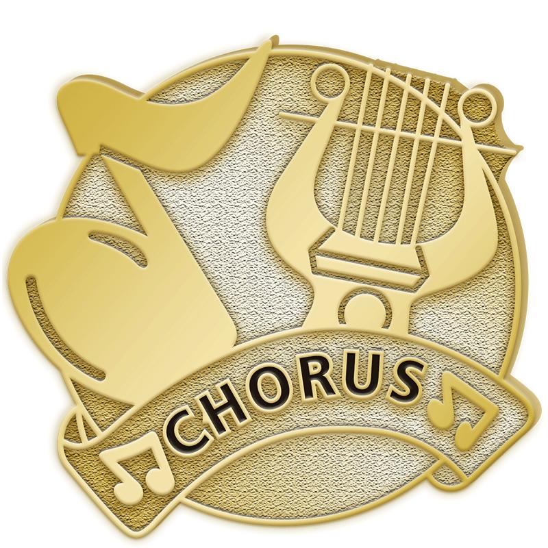 1"Wx1"H DIESTRUCK PIN-CHORUS
