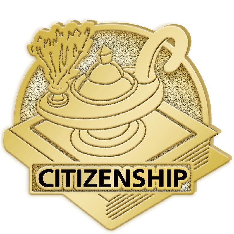 1"Wx1"H DIESTRUCK PIN-CTZENSHP