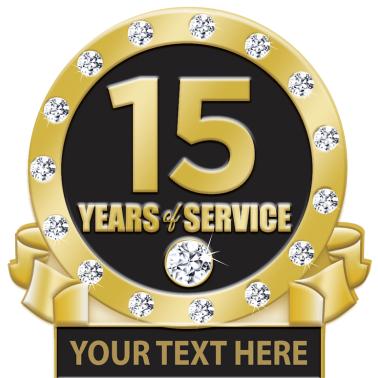 Years Of Service Engravable Pins | 15 Year Engravable Pin