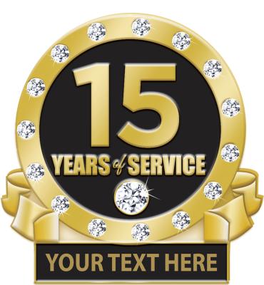 15 Year Engravable Pin