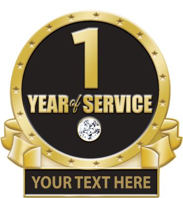 1 Year Engravable Pin