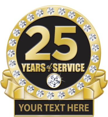 25 Year Engravable Pin