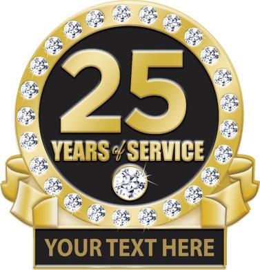 Years Of Service Engravable Pins | 25 Year Engravable Pin