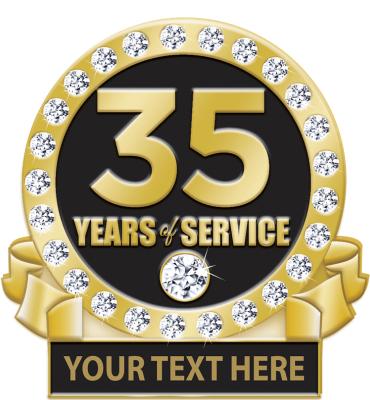 35 Year Engravable Pin